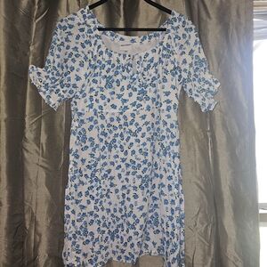 Skylar + Madison Blue and White Floral Mini Dress